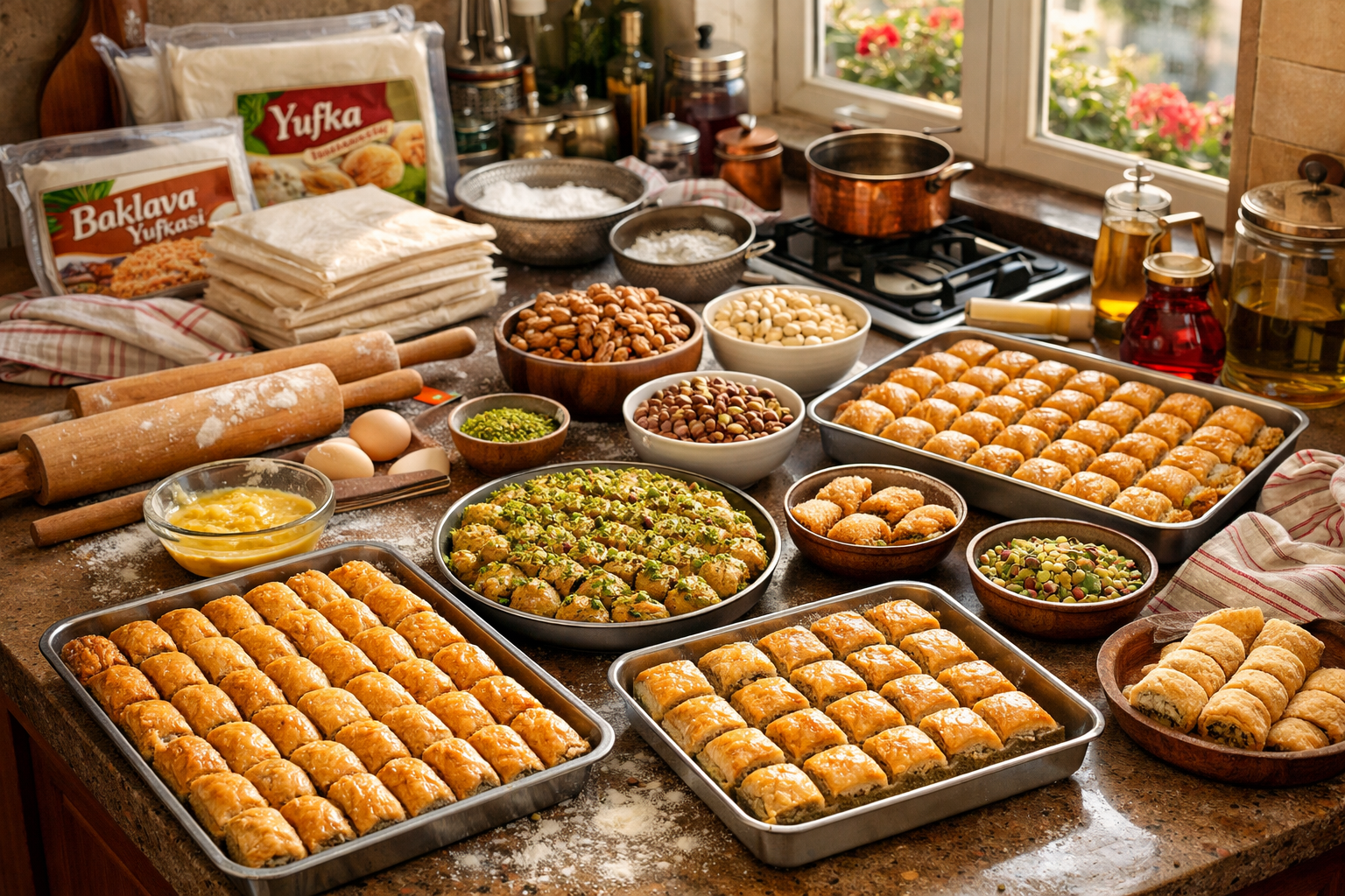 Bayram sofrası hazırlığı